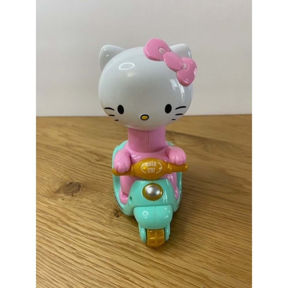 Hello Kitty Push Car Scooter Kids OS Teal Pink Good Press Down Toy